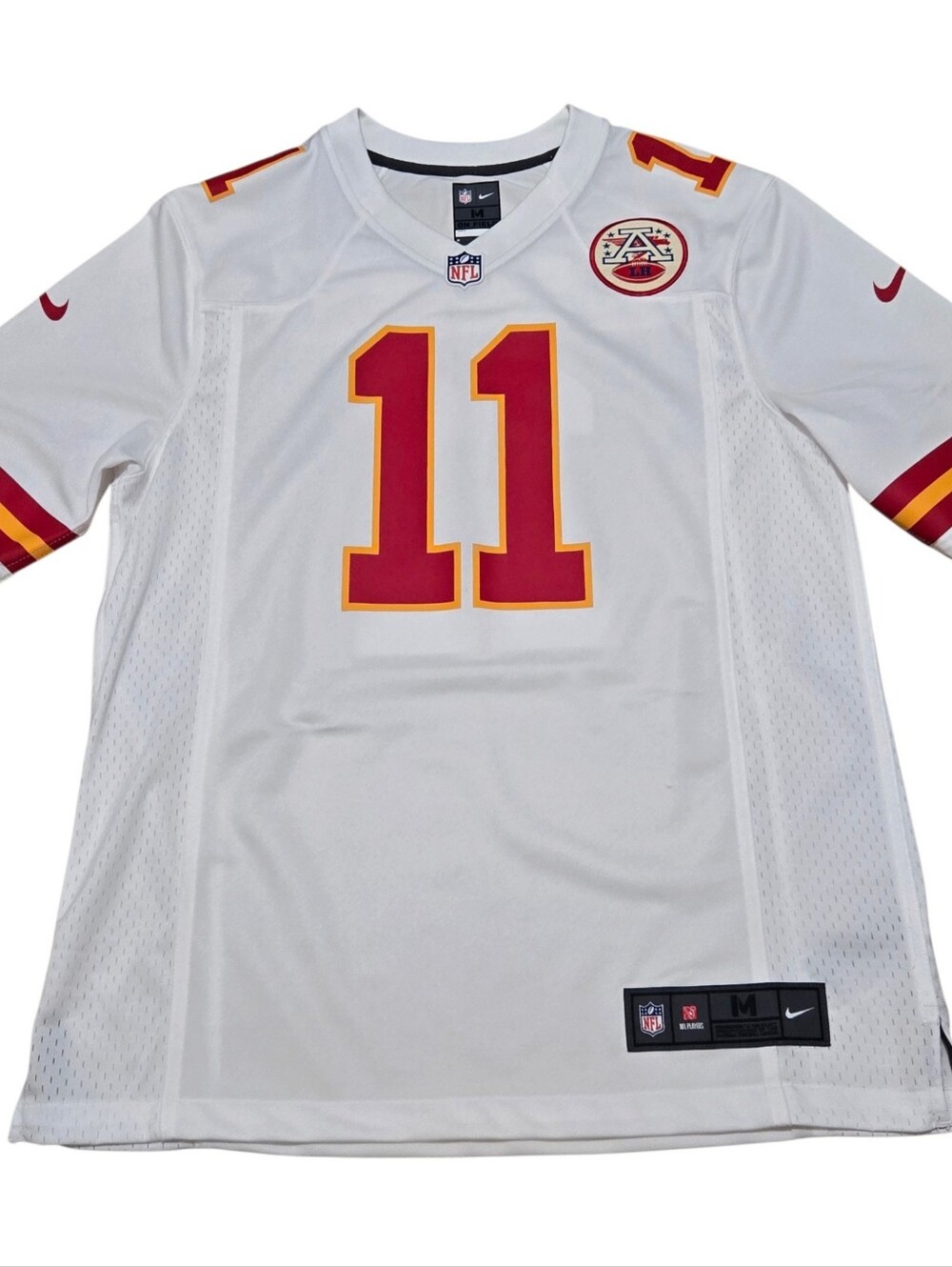 Nike On Field Kansas City Chiefs NFL Jersey White #11 Alex Smith, Men's Medium - Picture 3 of 11
